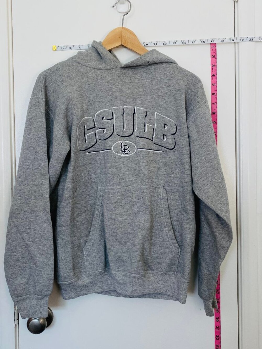 CSULB Cal State Long Beach Embroidered Grey Hoodie Sweatshirt